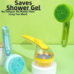 Hair Removal Pet Bath Brush Long Handle Soap Dispenser Dog Cleaning Brush Soft Silicone Rubber Comb Pet Wash Brush Cat