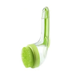 Hair Removal Pet Bath Brush Long Handle Soap Dispenser Dog Cleaning Brush Soft Silicone Rubber Comb Pet Wash Brush Cat