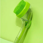 Hair Removal Pet Bath Brush Long Handle Soap Dispenser Dog Cleaning Brush Soft Silicone Rubber Comb Pet Wash Brush Cat