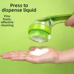 Hair Removal Pet Bath Brush Long Handle Soap Dispenser Dog Cleaning Brush Soft Silicone Rubber Comb Pet Wash Brush Cat