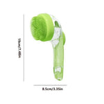 Hair Removal Pet Bath Brush Long Handle Soap Dispenser Dog Cleaning Brush Soft Silicone Rubber Comb Pet Wash Brush Cat