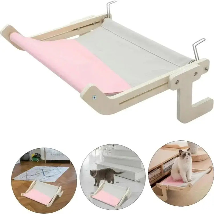 Hamac chat suspendu premium – Confort & style | PawFrance