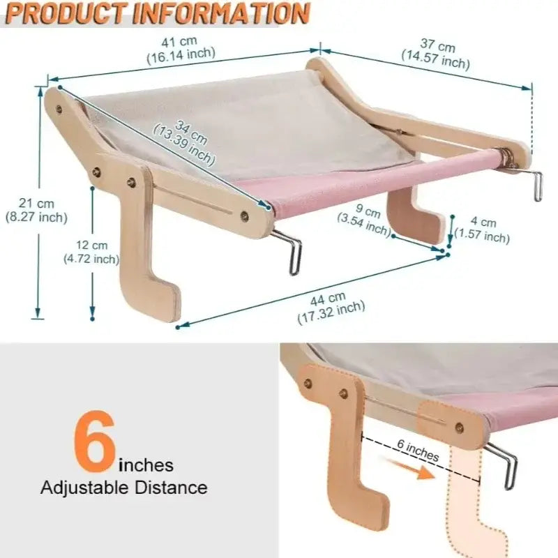 Hamac chat suspendu premium – Confort & style | PawFrance