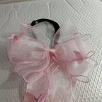 Handmade Lace Neck Collars for Pets Big Bow Collars for Puppy and Cats Cute and Elegant Blue and Pink Pet Accessories