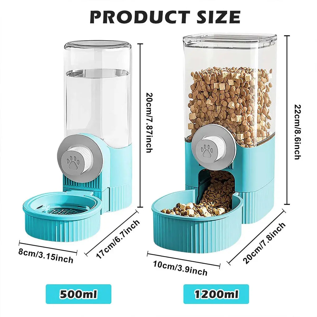 Hanging Automatic Pet Food Feeder/Water Dispenser Gravity Cat Auto Feeder Waterer Set Pet Feeding Product For Puppy