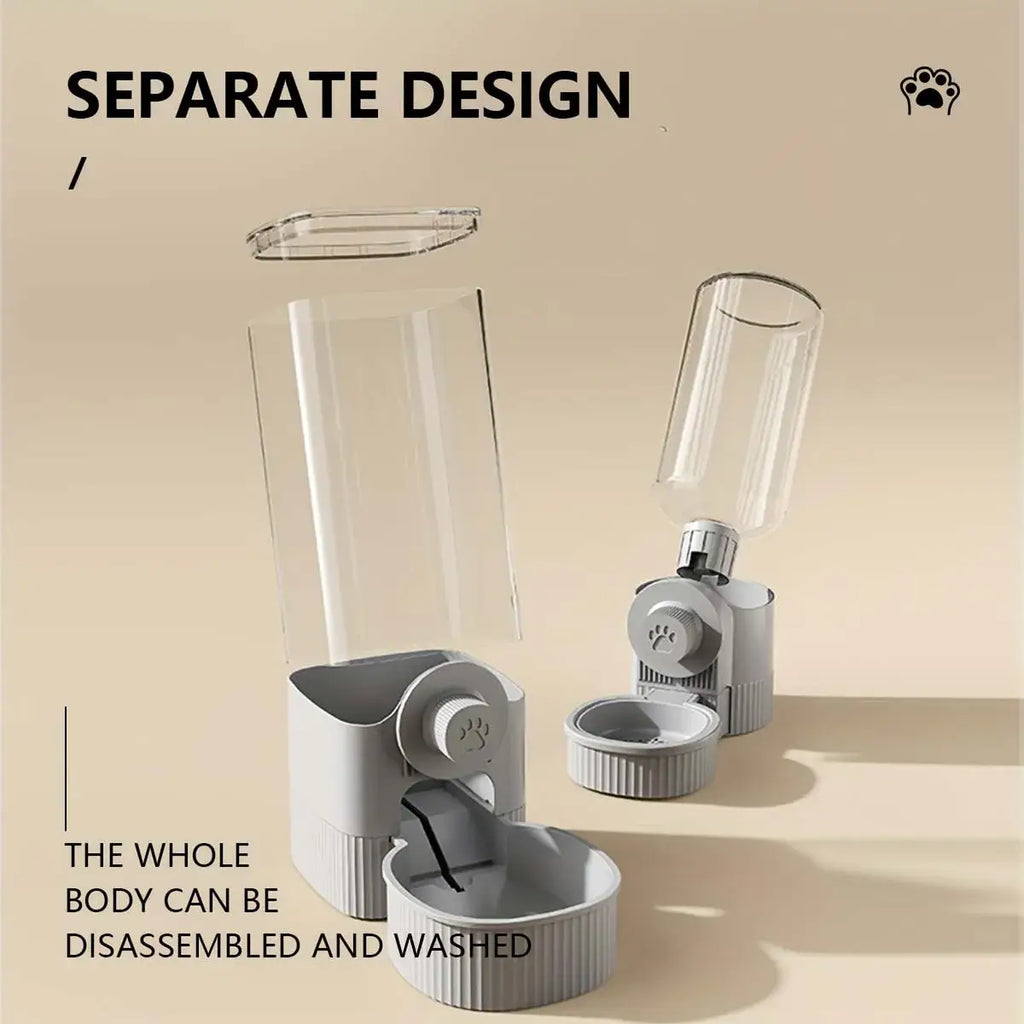 Hanging Automatic Pet Food Feeder/Water Dispenser Gravity Cat Auto Feeder Waterer Set Pet Feeding Product For Puppy