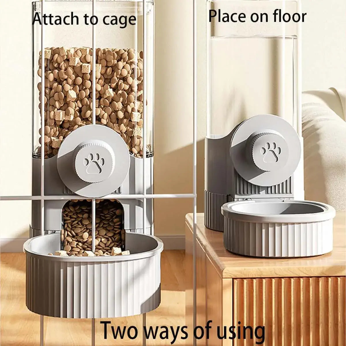 Hanging Automatic Pet Food Feeder/Water Dispenser Gravity Cat Auto Feeder Waterer Set Pet Feeding Product For Puppy