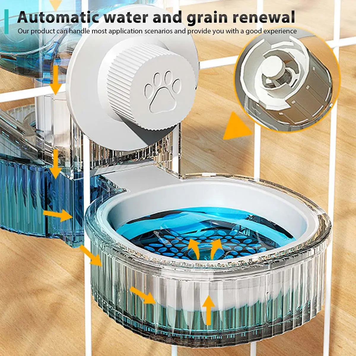Hanging Automatic Pet Food Feeder/Water Dispenser Gravity Cat Auto Feeder Waterer Set Pet Feeding Product For Puppy