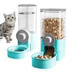 Hanging Automatic Pet Food Feeder/Water Dispenser Gravity Cat Auto Feeder Waterer Set Pet Feeding Product For Puppy