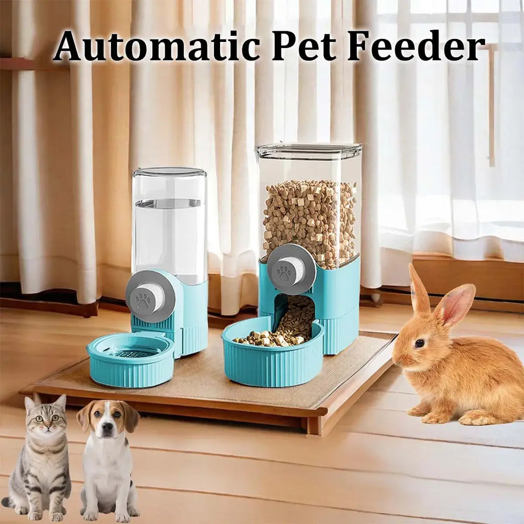Hanging Automatic Pet Food Feeder/Water Dispenser Gravity Cat Auto Feeder Waterer Set Pet Feeding Product For Puppy