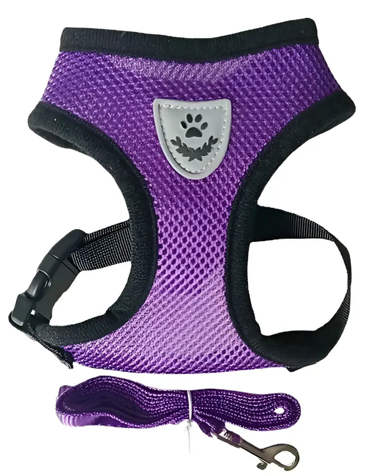 Cat Dog Harness with Lead Leash Adjustable Vest Polyester Mesh Breathable Harnesses Reflective sti for Small Dog Cat