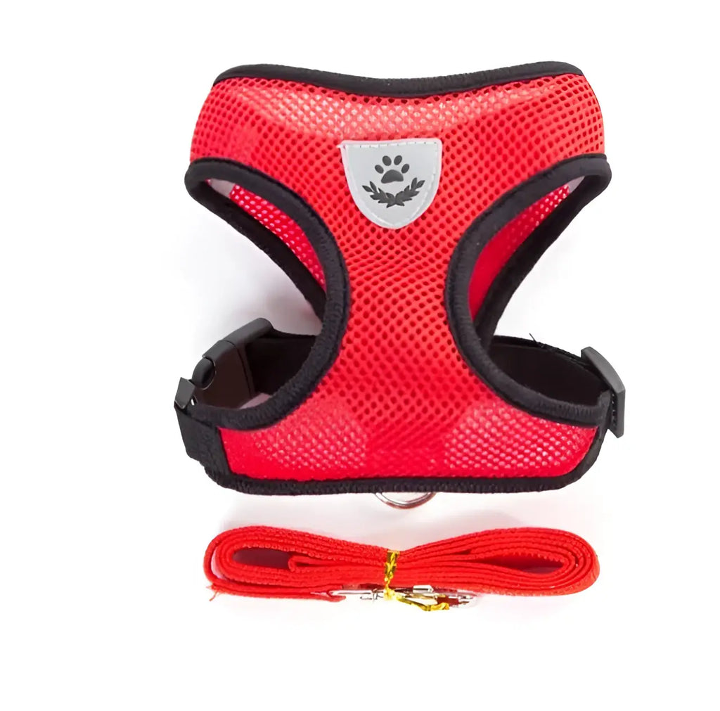 Cat Dog Harness with Lead Leash Adjustable Vest Polyester Mesh Breathable Harnesses Reflective sti for Small Dog Cat
