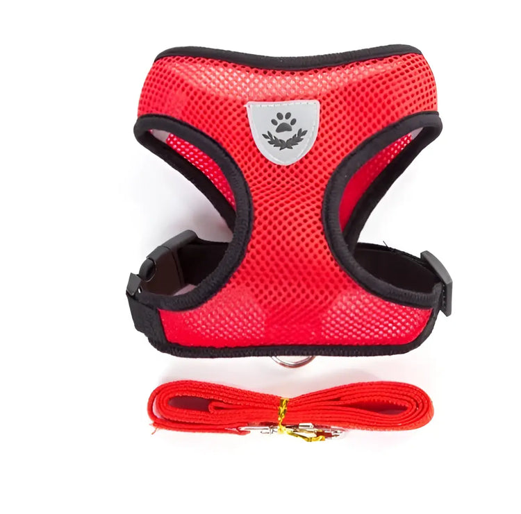 Cat Dog Harness with Lead Leash Adjustable Vest Polyester Mesh Breathable Harnesses Reflective sti for Small Dog Cat