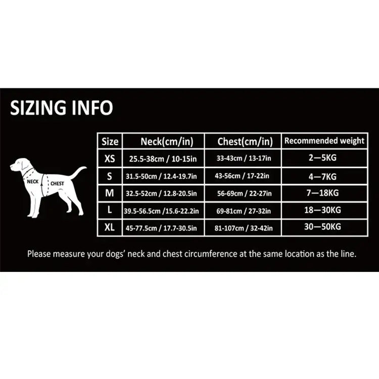 Harnais anti-explosion pour chien