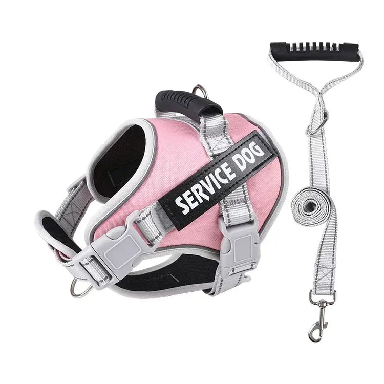 Harnais chien personnalisé - Pink set / About 40-70kg dogs
