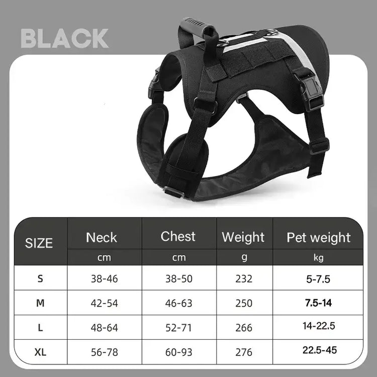 Harnais de poitrine pour grands chiens - black / XL (22.5-45kg) / spain