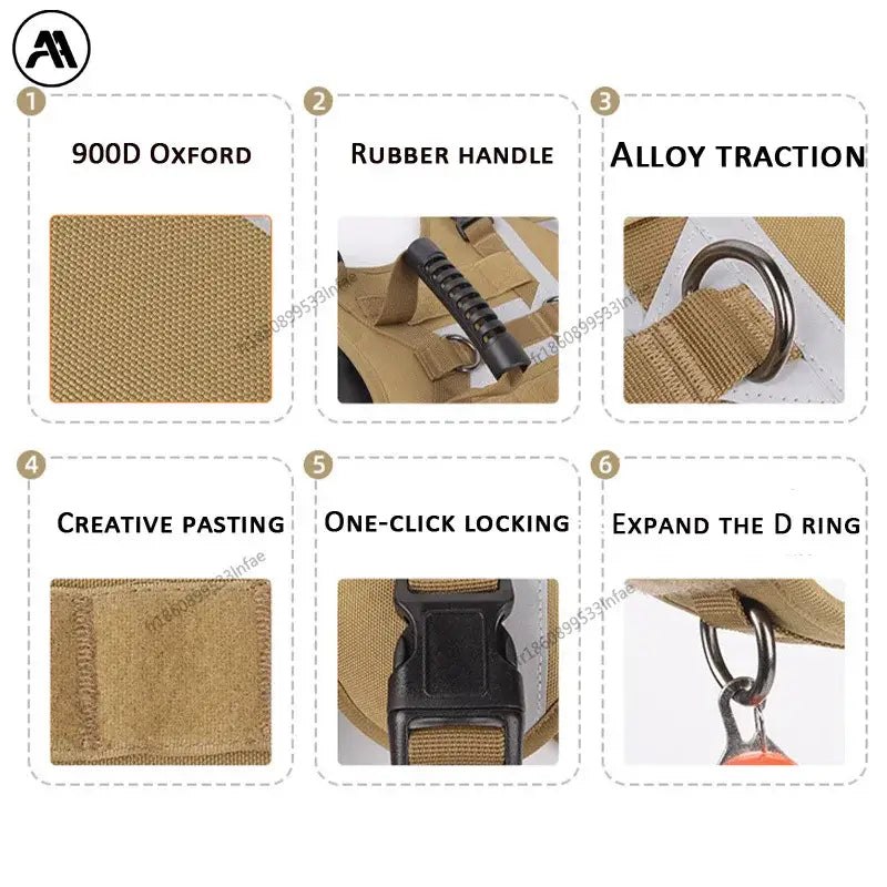 Harnais de poitrine pour grands chiens