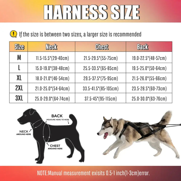 Harnais de traîneau étanche pour chien