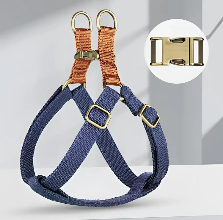 Harnais pour chien en nylon - DEEP BLUE / M / spain