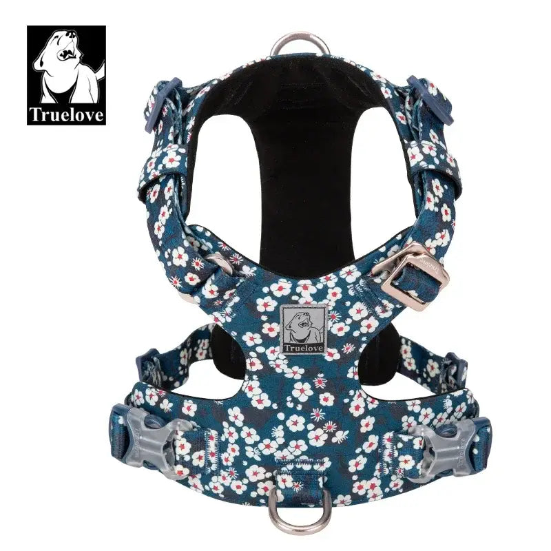 Harnais pour animaux Truelove en coton - Saxony Blue / L