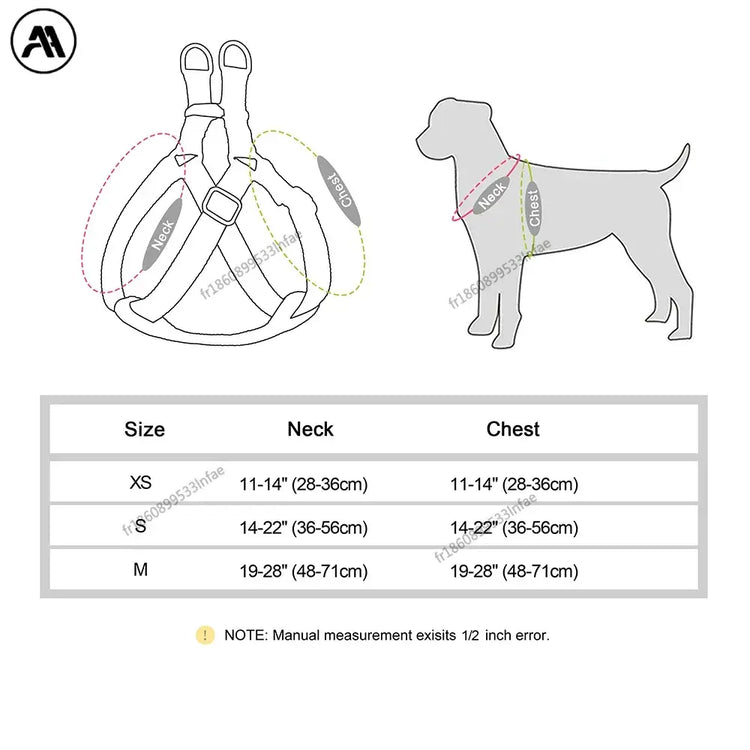 Harnais pour chien en nylon mesh