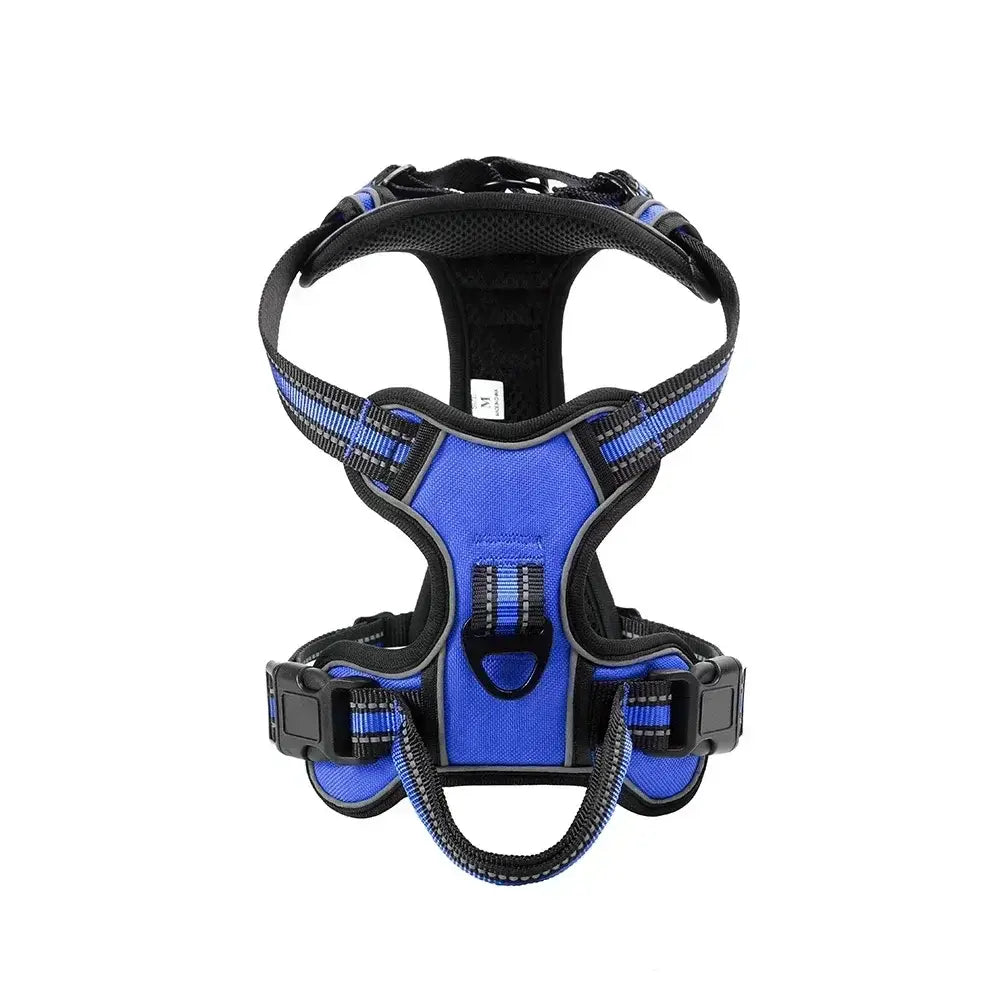 Harnais pour chien en nylon réglable - france / Blue / M