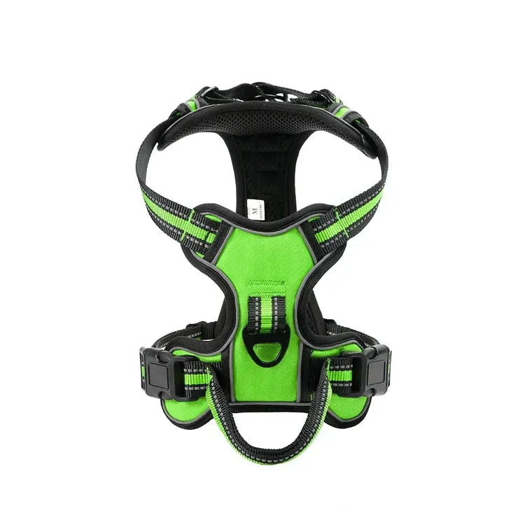 Harnais pour chien en nylon réglable - france / green / M