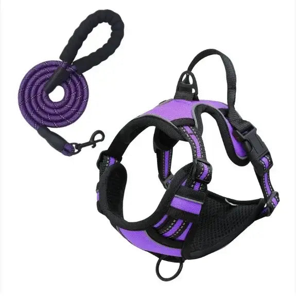 Harnais pour chien en nylon réglable - france / Navy Blue / S