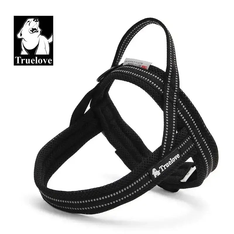 Harnais pour chien en nylon souple avec support pour chien. - black / XL