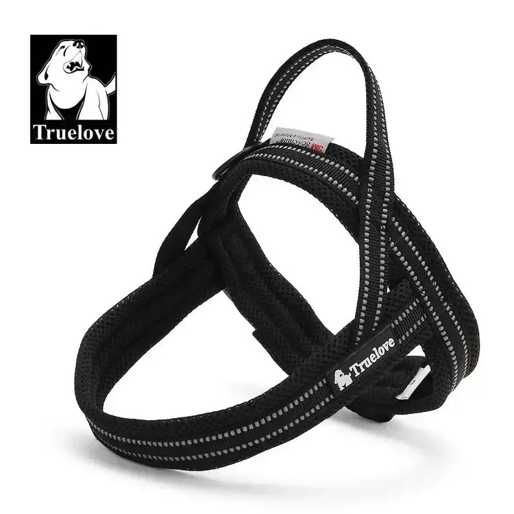 Harnais pour chien en nylon souple avec support pour chien. - black / XL