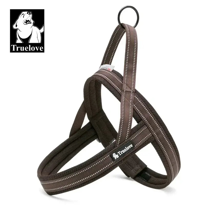 Harnais pour chien en nylon souple avec support pour chien. - brown / XS