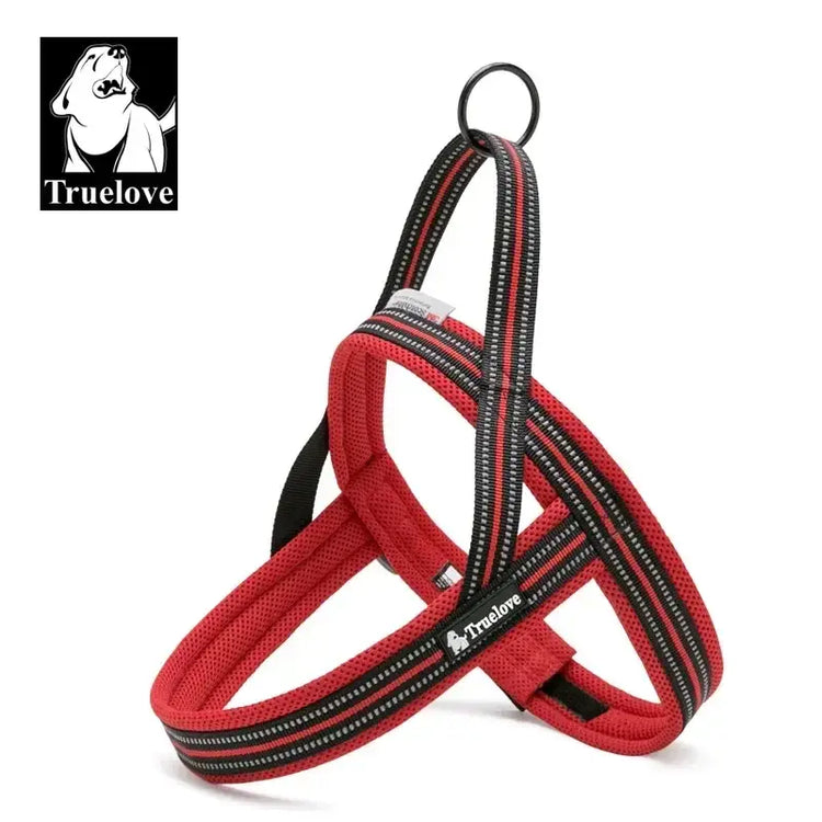 Harnais pour chien en nylon souple avec support pour chien. - red / XS