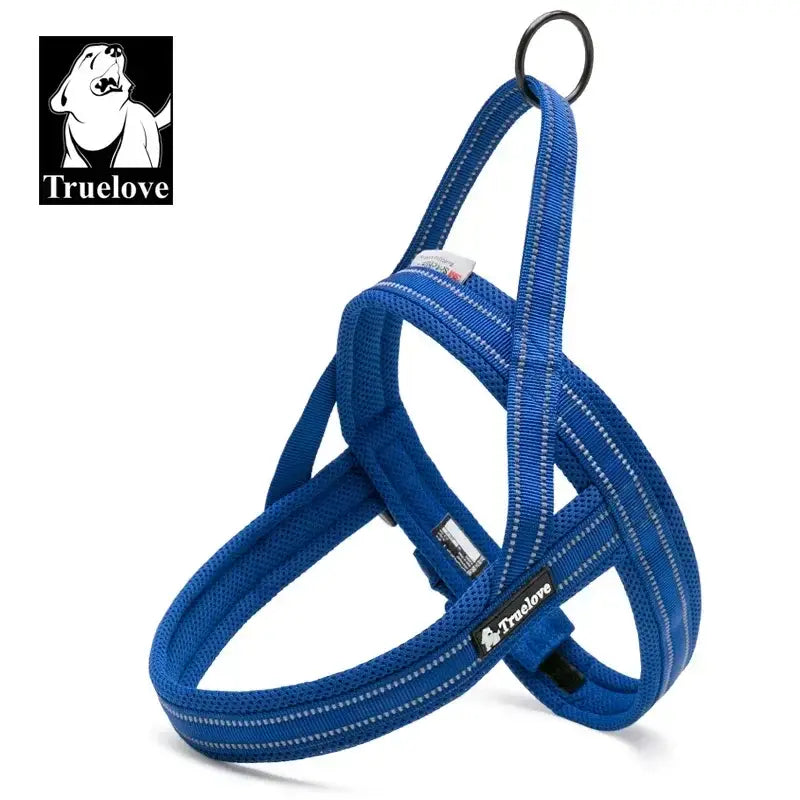 Harnais pour chien en nylon souple avec support pour chien. - royal blue / XXXS