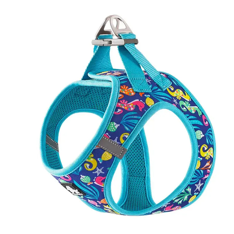 Harnais pour chien réglable - Blue Atoll / M-chest-44-48cm / China Mainland