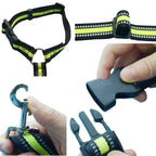 Harnais pour chien réglable de couleur unie