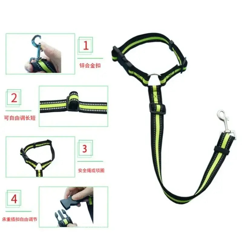 Harnais pour chien réglable de couleur unie