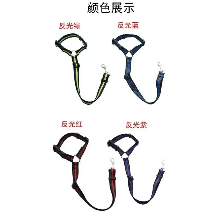 Harnais pour chien réglable de couleur unie