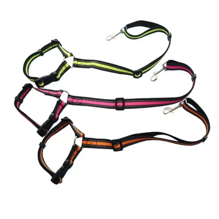 Harnais pour chien réglable de couleur unie