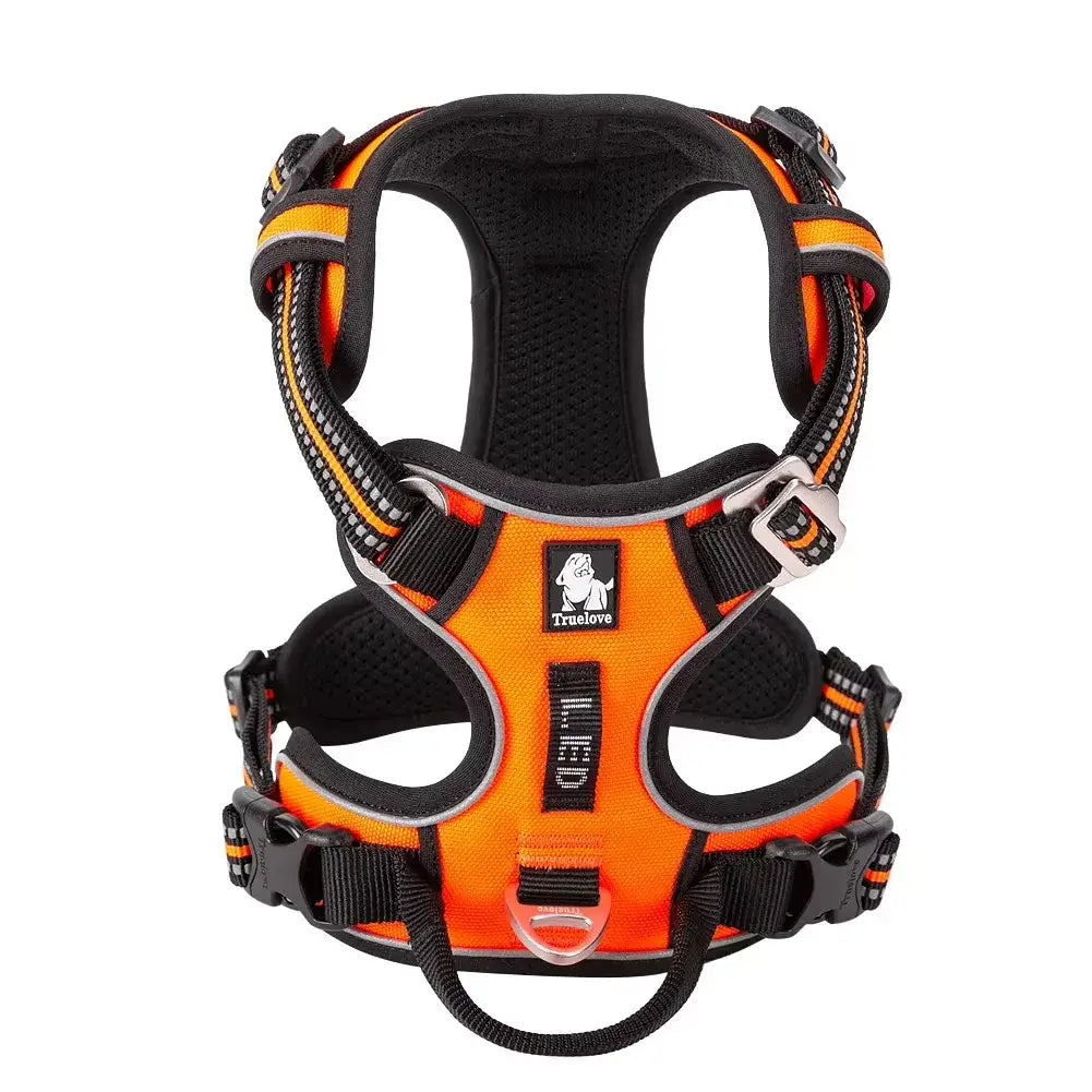 Harnais pour chien rembourré en nylon - Orange / S / China Mainland