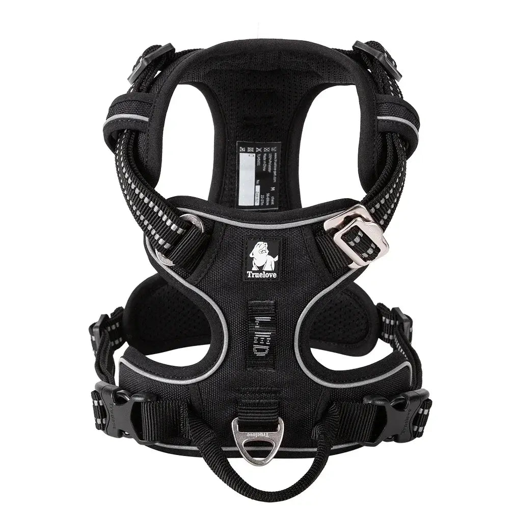 Harnais réfléchissant anti-traction pour chien - BLACK / XS / China Mainland