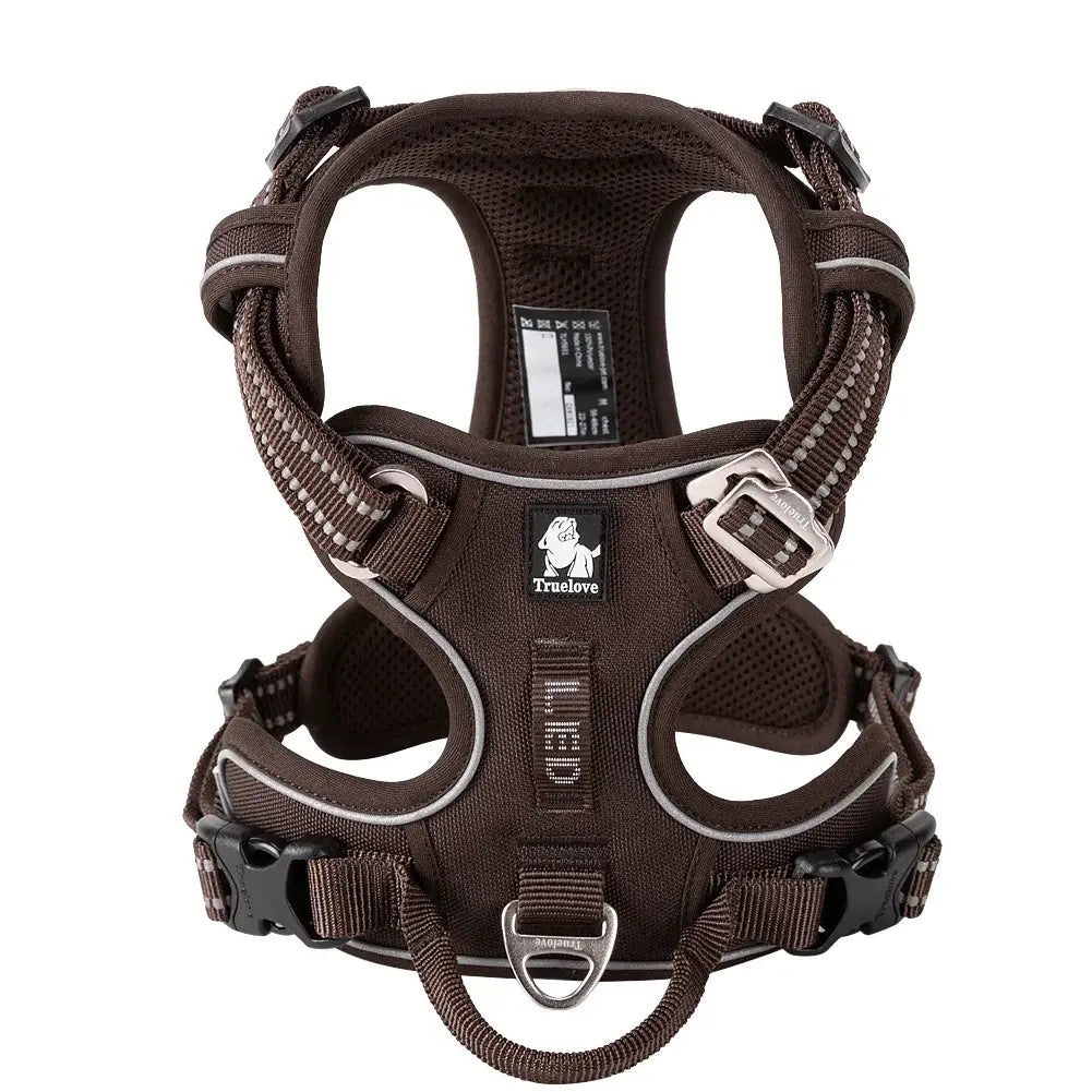 Harnais réfléchissant anti-traction pour chien - BROWN / S / China Mainland