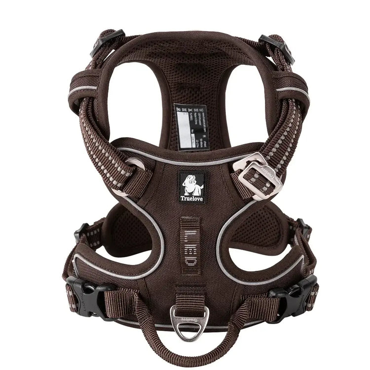 Harnais réfléchissant anti-traction pour chien - BROWN / S / China Mainland