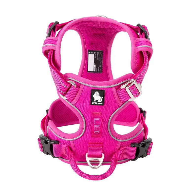 Harnais réfléchissant anti-traction pour chien - FUCHSIA / XS / China Mainland
