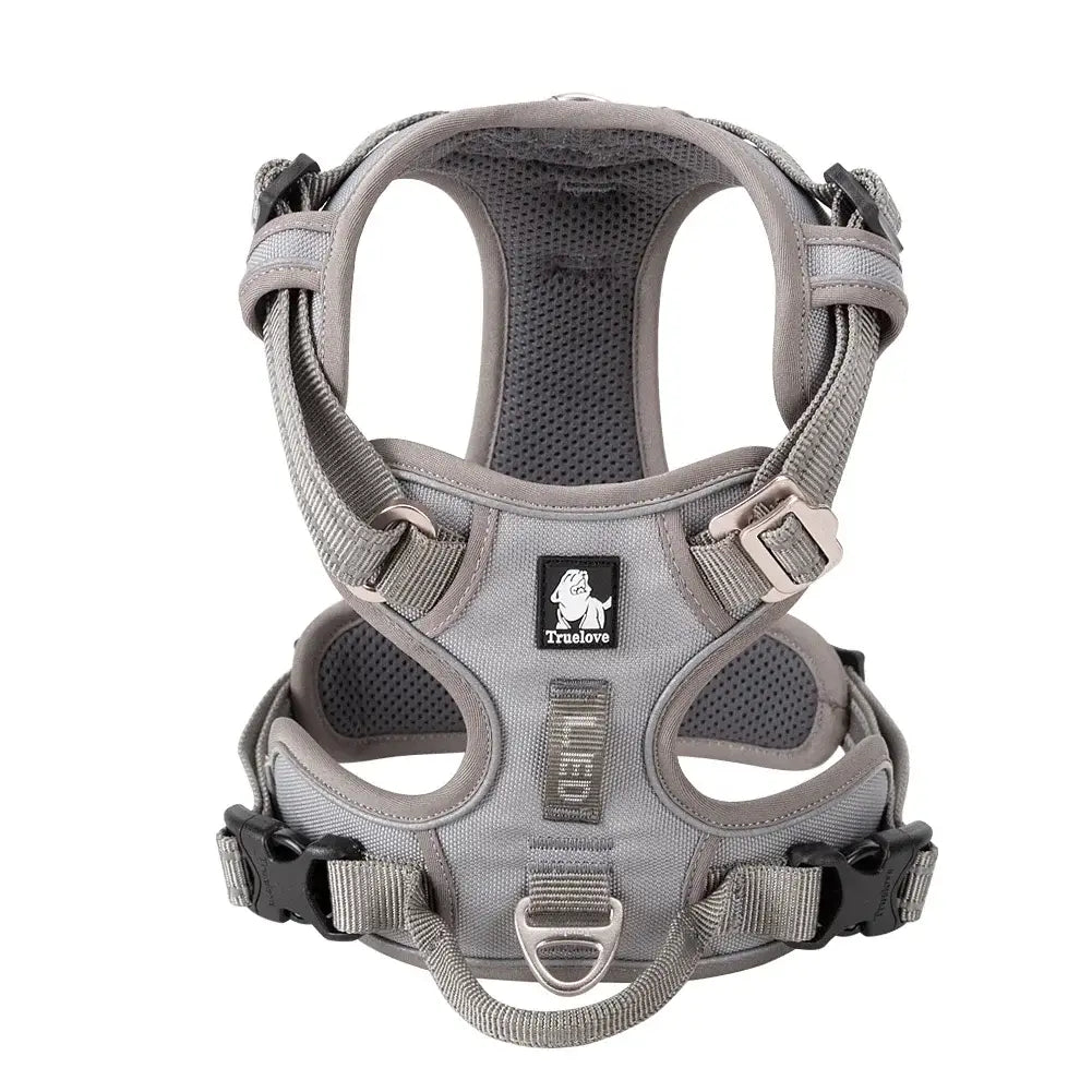 Harnais réfléchissant anti-traction pour chien - GREY / XL / China Mainland