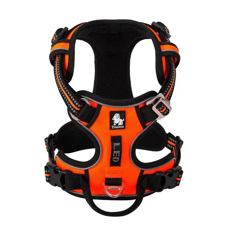 Harnais réfléchissant anti-traction pour chien - ORANGE / XS / China Mainland