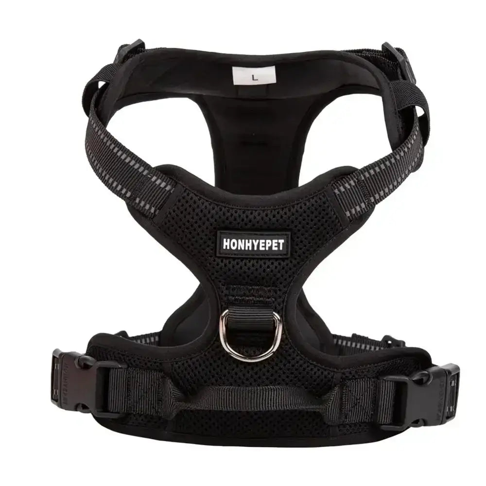 Harnais réfléchissant en nylon pour animaux - BLACK / XS / france