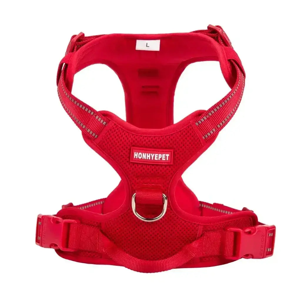 Harnais réfléchissant en nylon pour animaux - RED / M / france