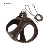 Harnais réfléchissant réglable pour chien - brown / XXXS