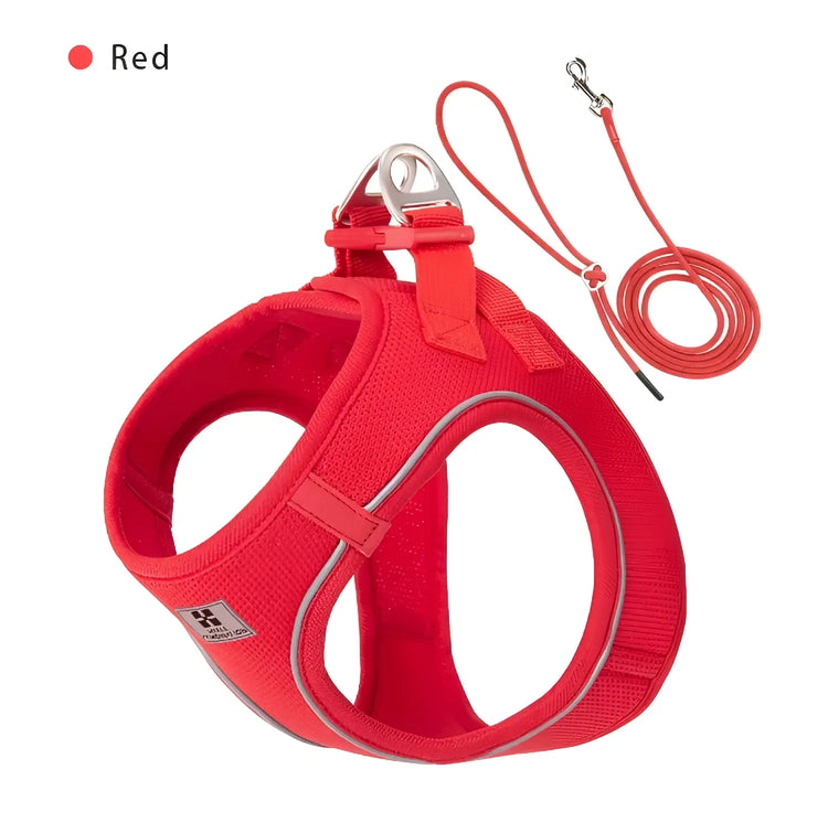 Harnais réfléchissant réglable pour chien - Red / XXXS