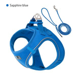 Harnais réfléchissant réglable pour chien - blue / XXXS
